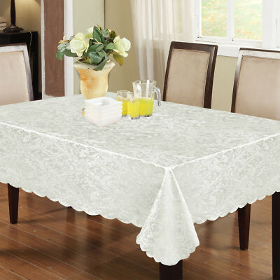 Tischdecke Damast Blumen Jacquard Tischläufer & Serviette Partys Hochzeit alle Größen