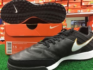 New Nike Tiempo Mystic V TF Soccer Cleats Black / Gold / White Size 7.5 884802963929 | eBay