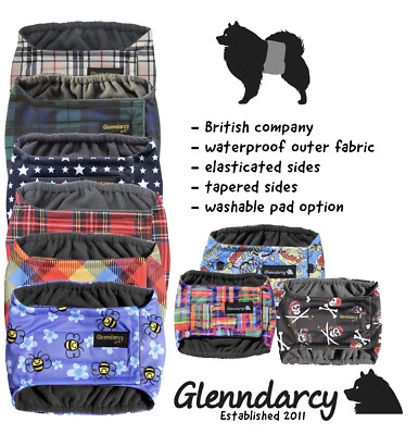 Glenndarcy Male Dog Belly Band Nappy I Urine Incontinence Marking