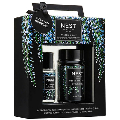 NEST Fragrances Wisteria Blue Perfume Gift Set 2 Pc Eau de Parfum & Bubbles 0051