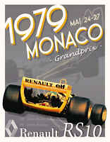 Vintage 1979 Monaco Grand Prix Auto Racing Poster Print Style B 36x28 Vintage 1979 Monaco Grand Prix Auto Racing Poster Print Style B 36x28