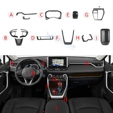 Carbon Fiber Texture Inner Overlay Cover Trim Combo Kit For Toyota Rav4 2019-up Carbon Fiber Texture Inner Overlay Cover Trim Combo Kit For Toyota Rav4 2019-up