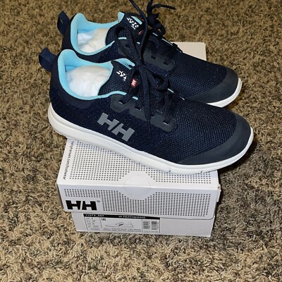 New Helly Hansen Womens Feathering Sneaker Blue Size 6 Sailing Shoe