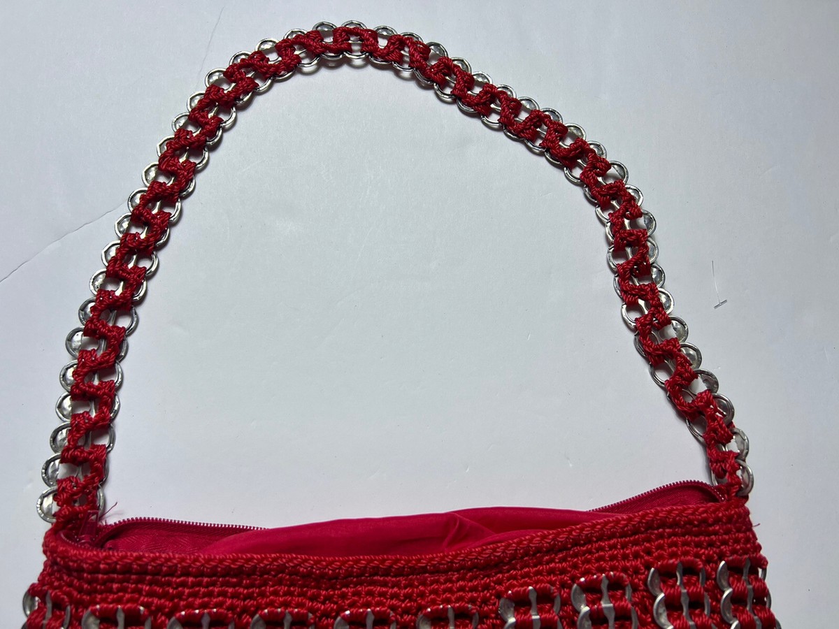 Aluminum Soda Pop Can Pull Tab Shoulder Hand Bag Purse Recycled, FREE  SHIPPING