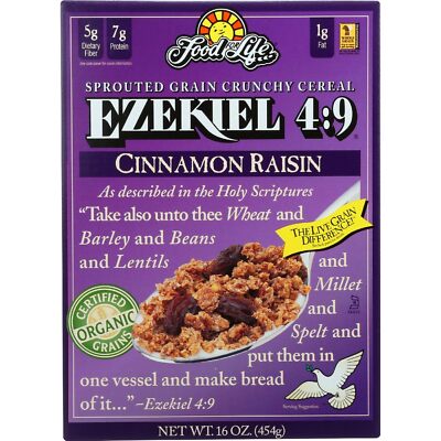 Organic Sprouted Grain Cereal, Cinnamon Raisin