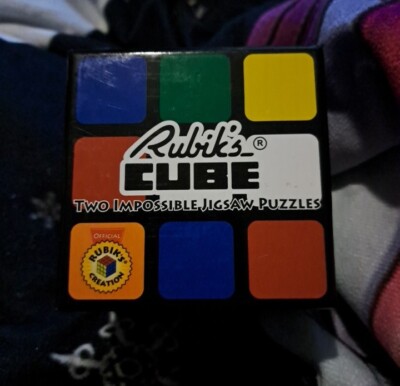 RUBIK'S CUBE SAMMLERSTÜCK - ZWEI UNMÖGLICHE PUZZLES - JAHR 1974 VERPACKT  