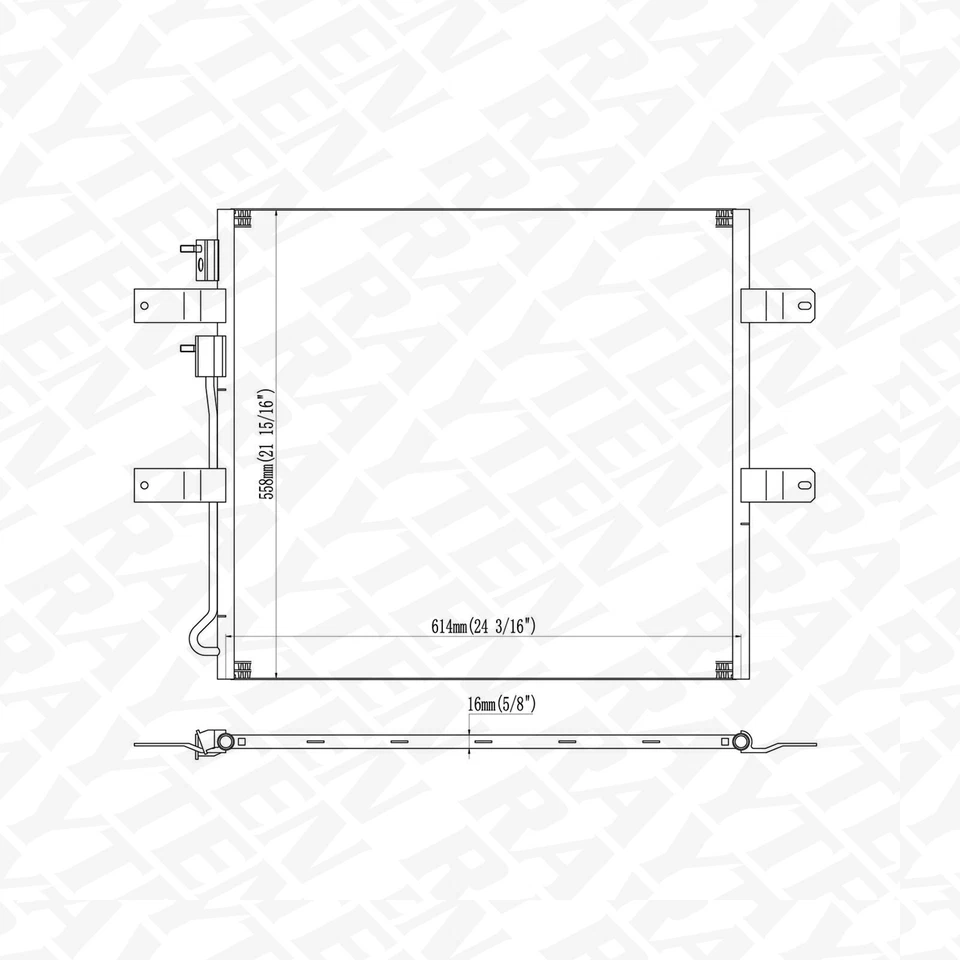 A/C Condenser For 2003-2009 Dodge Ram 2500 Fits 2003-2007 Ram 3500 Aluminum - Изображение 3 из 4