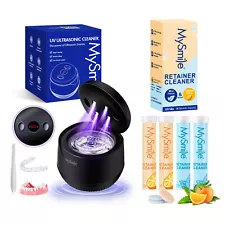 MySmile 120 Retainer Cleaner Denture Tablets & UV Ultrasonic Retainer Machine