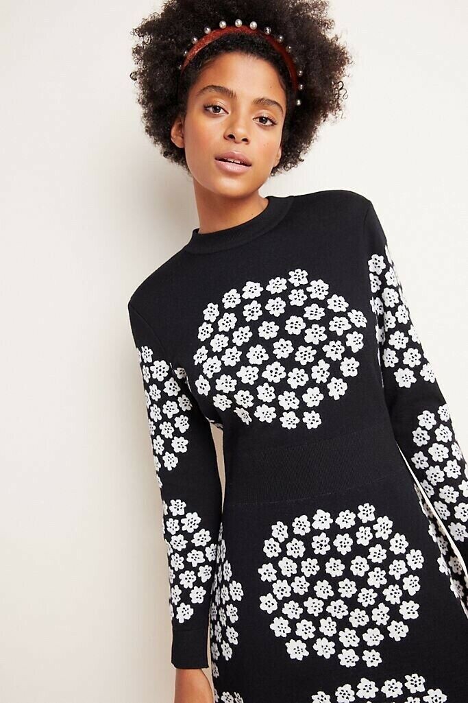 NWOT ANTHROPOLOGIE MARIMEKKO Size S VUOLAS PUKETTI Wool Knit Mini