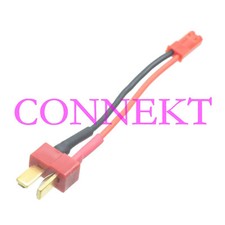 T-Plug Deans style Male to JST Male 20AWG 10CM For RC Power