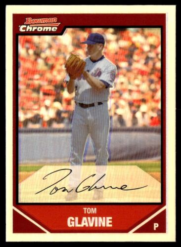 2007 Bowman Chrome Refractor Tom Glavine New York Mets #145 - Foto 1 di 2