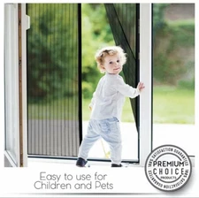 Magnetic Screen Door Magic Instant Mesh Screen Walk Through Fly Bug Off Curtain