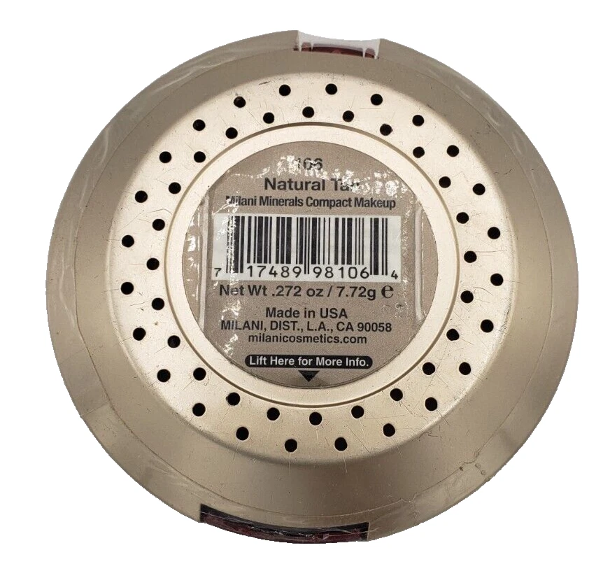 NEW Milani Mineral Compact Makeup- 106 NATURAL TAN - Image 2 of 2