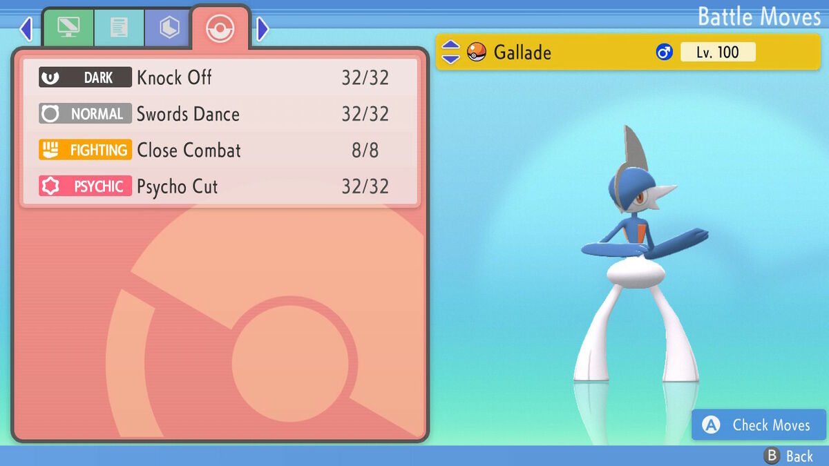 The best moveset for Gallade in Pokemon Brilliant Diamond and Shining Pearl