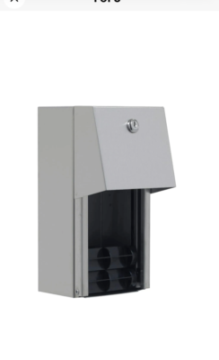 #ad GEORGIA PACIFIC 57893 Stainless Steel Toilet Paper Dispenser Covered Two Roll $39.99