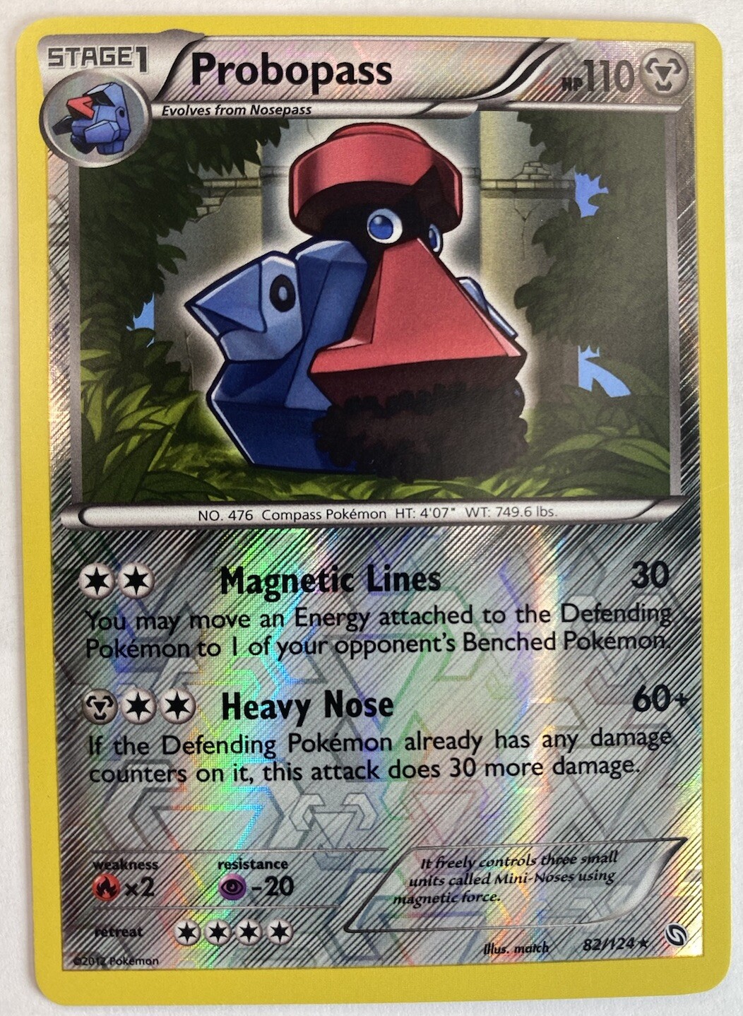 Probopass 82/124 Reverse Holo Rare NM 2012 BW: Dragons Exalted Pokémon TCG Card
