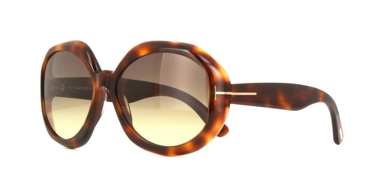 Tom Ford Georgia-02 FT1011 55F Round Sunglasses - Colored Havana/Brown Gradient Tom Ford Georgia-02 TF1011/S 52B Sunglasses - Pretavoir main image 2