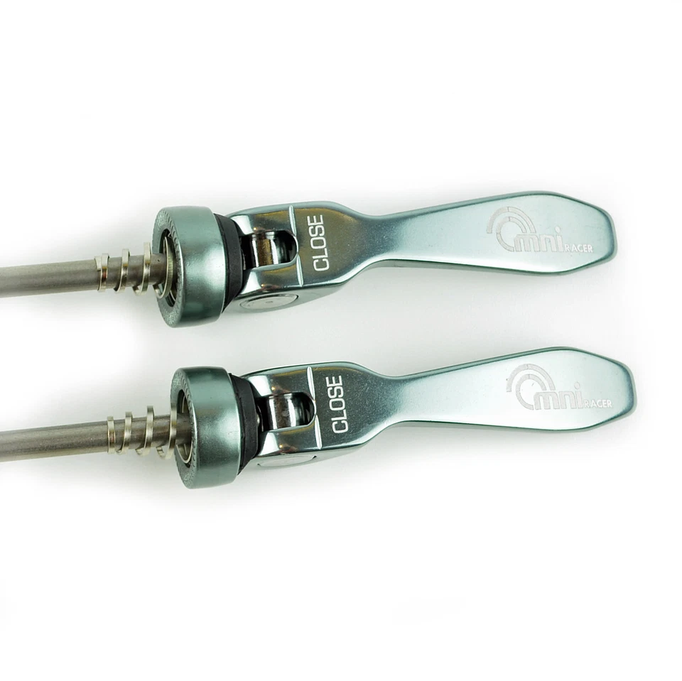 OMNI Racer Quick Release Road Mountain Skewers Stainless MATCHES SHIMANO GRAY - Image 4 of 4