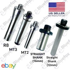 MT1 MT2 MT3 R8 Taper x M14x1 Metric Threaded Drill Chuck Arbor w/ Collar Fits