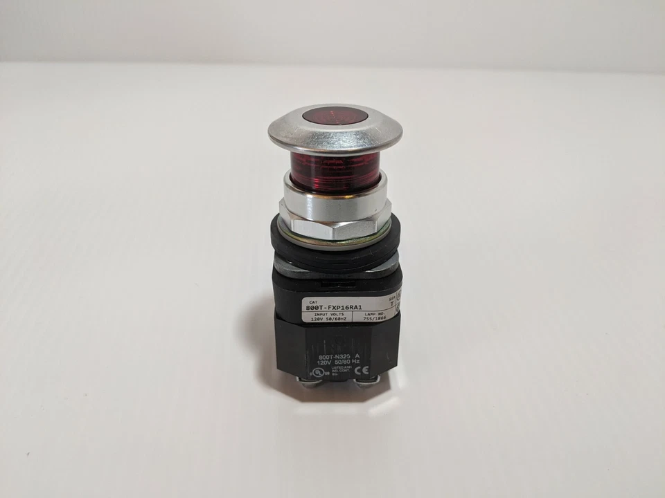 ALLEN BRADLEY 800T-FXP16RA1 RED ILL PUSH PULL BUTTON 2 POS 1 NO 1 NCLB SER T NIB - Image 3 of 4