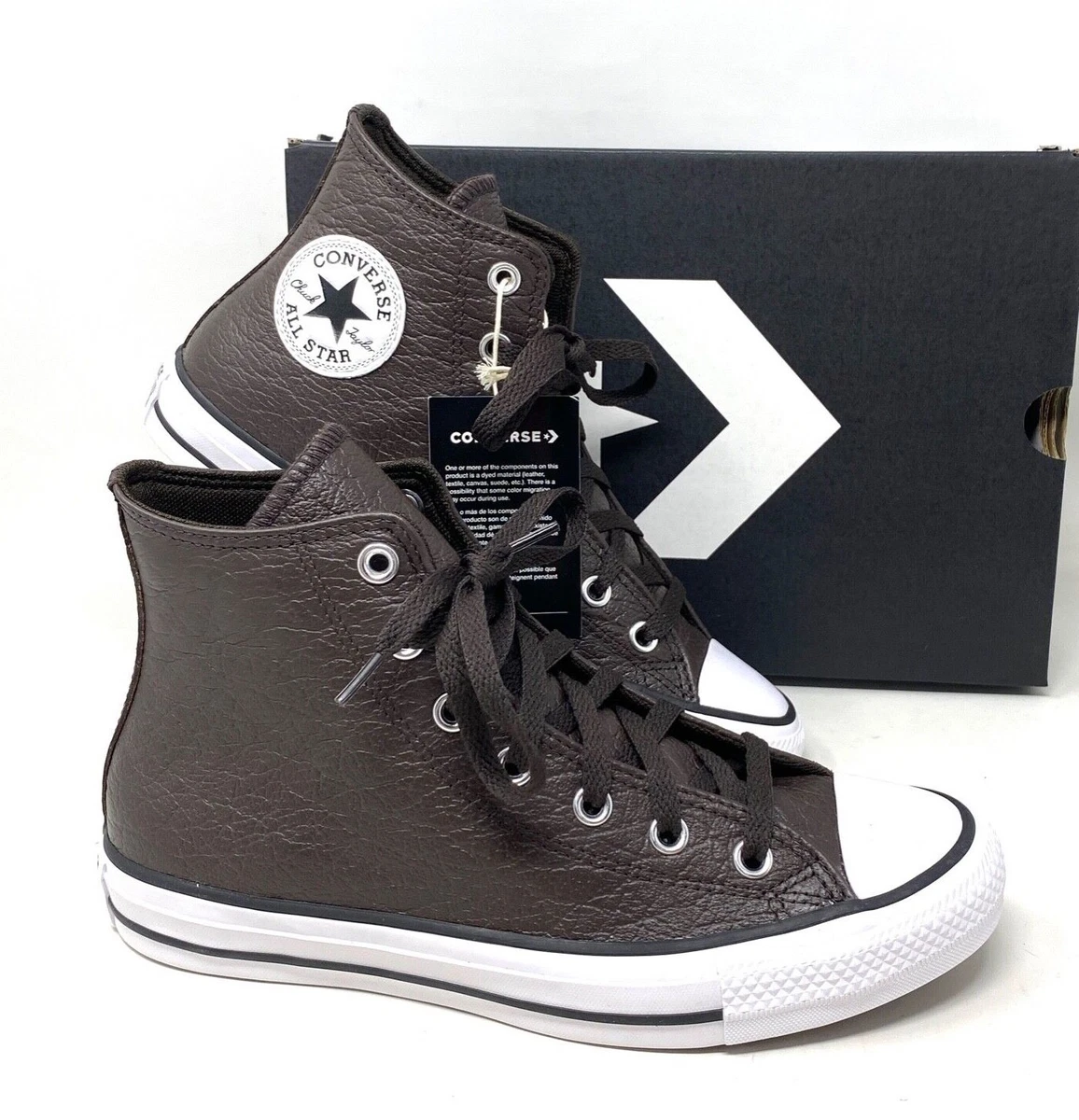 verlamming Mislukking Decoderen Converse Chuck Taylor All Star High Brown Leather Women&#039;s Size Sneakers  A01461C | eBay