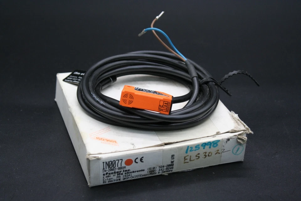 One (1) IFM IN0077 IN-2002-BBOA Inductive Proximity Sensor 2M AC/DC Germany NEW - Image 4 of 4