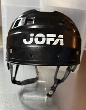 Vintage 80s Jofa Black Hockey Helmet Sweden 7 1/8