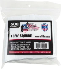 Pro-Shot Cotton Flannel Patches 6-7 mm 13/8 in Square Patch Gun : 13/8-500