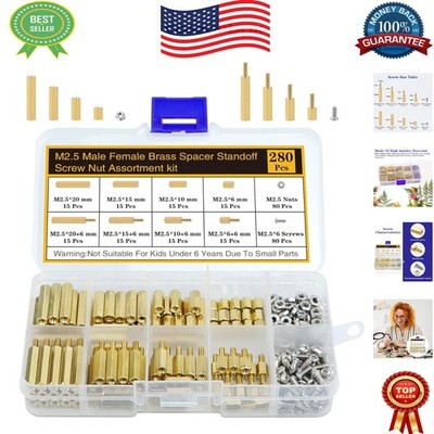 280Pcs M2.5 Hex Standoffs & Screws Kit for DIY Computer Builds & Raspberry Pi