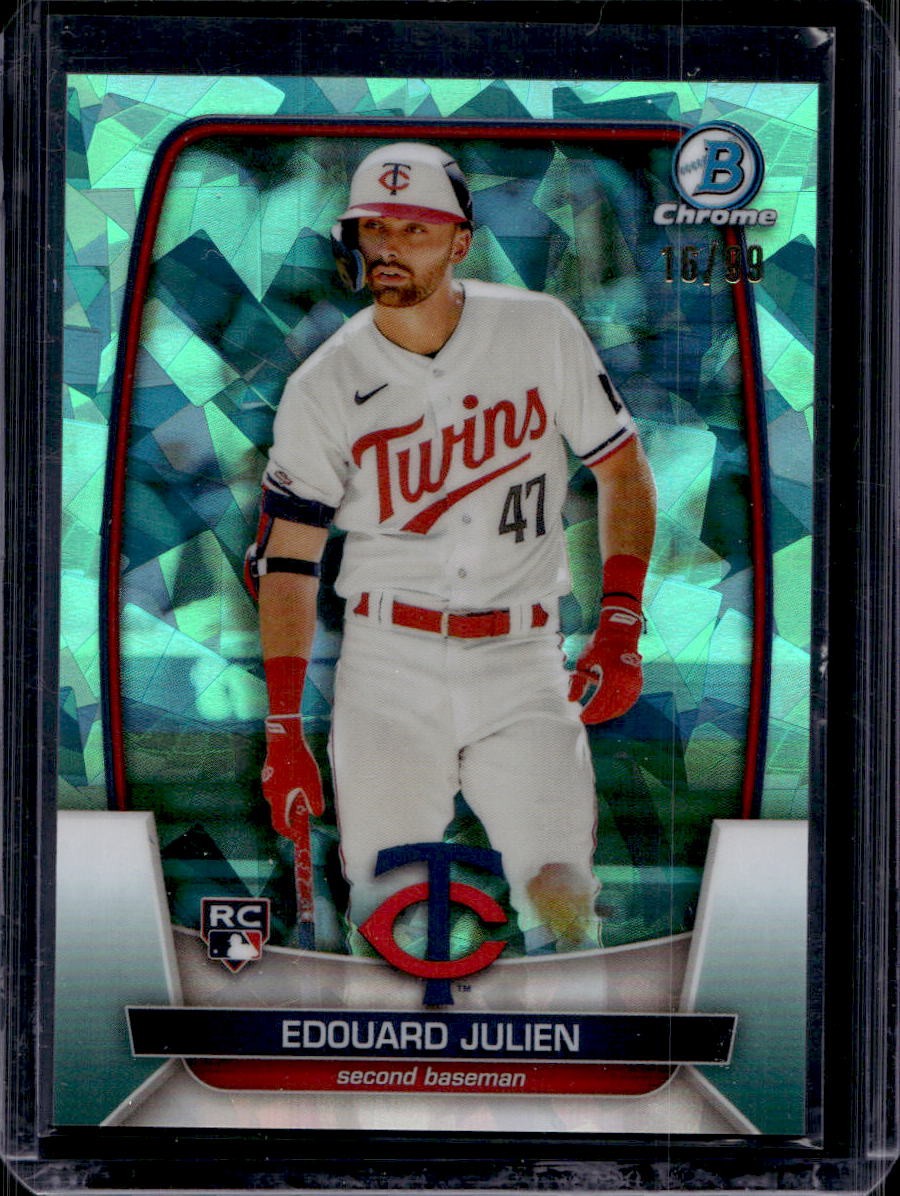 Edouard Julien 2023 Bowman Chrome Sapphire #1 Rookie Aqua /99