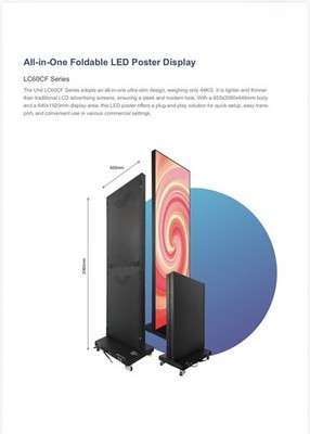 NEW Foldable LED Poster Display   P1.538mm GOB   Novastar TB40