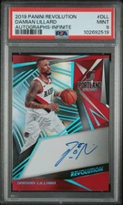2019 Panini Revolution Auto Infinite Damian Lillard #DLL /25 PSA 9