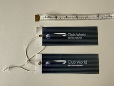 British Airways Club World Bag Tags Set of 2 New Unused