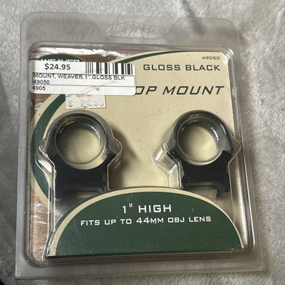 #ad #ad NOS Weaver Detachable Top Mount Rifle Scope Ring 49050 Gloss Black Rings Lens $24.50