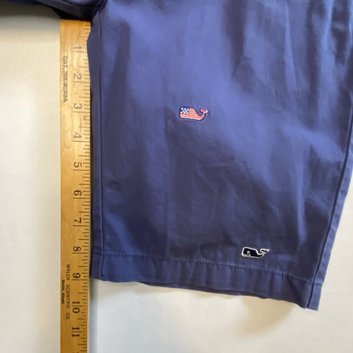 VINEYARD VINES Boys Navy 9” AMERICAN FLAG WHALE EMBROIDERED SHORTS Size 18 - Picture 6 of 13