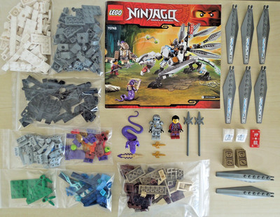 LEGO Ninjago 70748 Titan Drache 1 Teil fehlt sonst  100% komplett + Figuren + BA