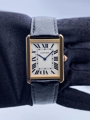 Cartier Tank Solo W5200025 18K Rose Gold Mens Watch | eBay