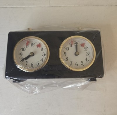 C.G.I. Chess Timer Black Plastic Wind-Up Manual Operation New In Box