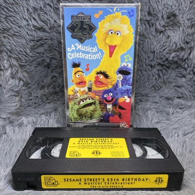 Sesame Street 25th Birthday A Musical Celebration VHS 1993 Elmo Big Bird Cartoon