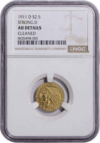 1911-D Indian Quarter Eagle — photo from the most recent tracked eBay sale