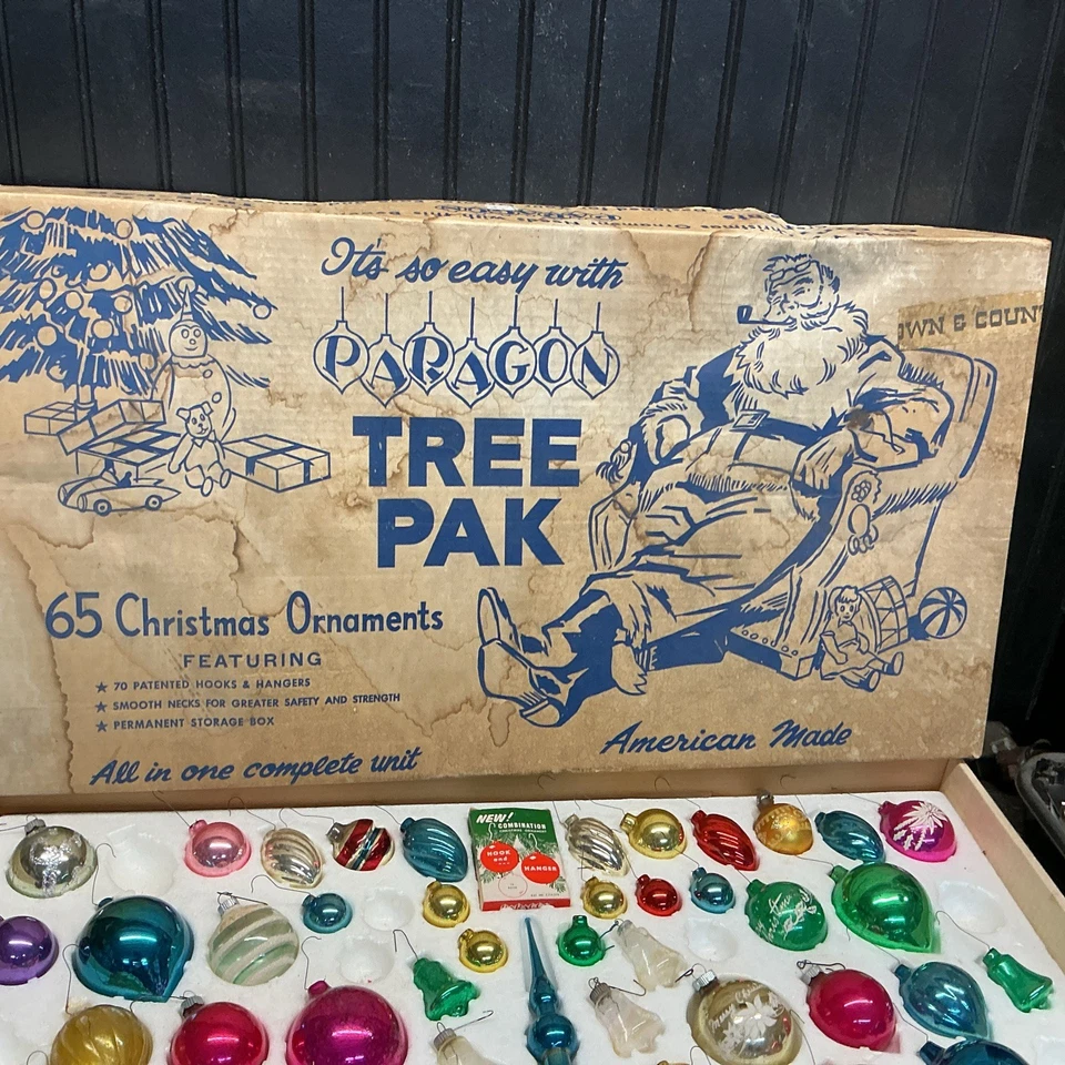 Juego de adornos de árbol de Navidad Paragon Tree Pak de colección caja original casi completo Foto 4 de 4