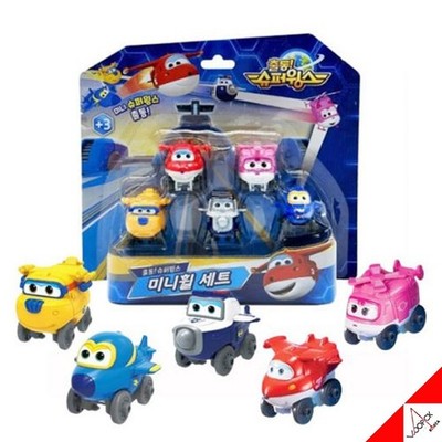 Super Wings Staffel 6 Mini Wheels Roboter Mini-Auto-Set 5 Stück...