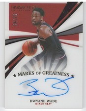 2020-21 Panini Immaculate Dwyane Wade Marks of Greatness On Card Autograph /25