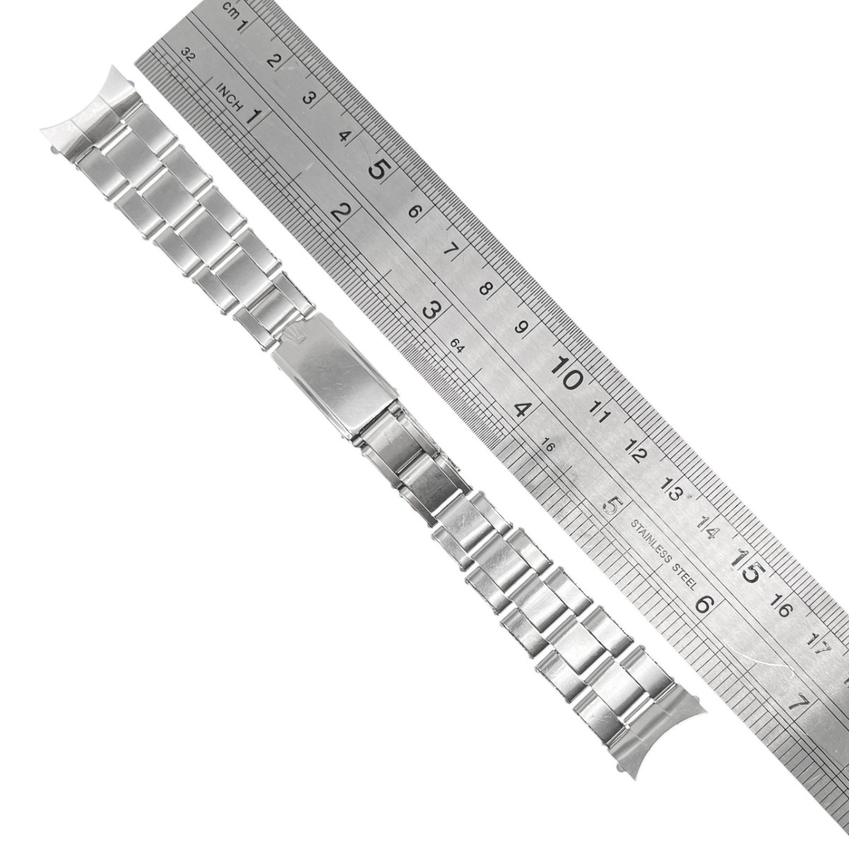 Rolex Oyster Rivet Bracelet 7205 19mm Stainless Steel Big Crown