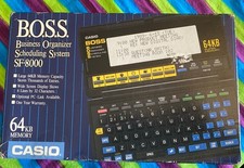1989 Casio BOSS SF-8000 Business Organizer Scheduling System Digital Diary boxed