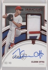 2022 Panini Immaculate Rookie Red 2/49 Glenn Otto #121 Patch Auto 0a6