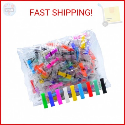 100pcs Straw Tips Reusable Silicone Straws Tips for Meta Several Colors Food Gra