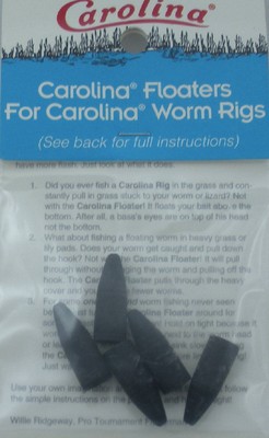 Betts 78-1-3 Carolina Floaters Worm Rig 1'' Black