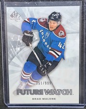 2011-12 SP Authentic Future Watch Rookie BRAD MALONE /999 Oilers Card# 189