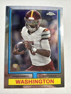 2024 Topps Chrome Football Jayden Daniels 1974 Topps Throwback Design
